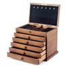 High-End Vintage Solid Wood Multi-layer Jewelry Box with Lock - Large Capacity for Necklace & Ring Storage