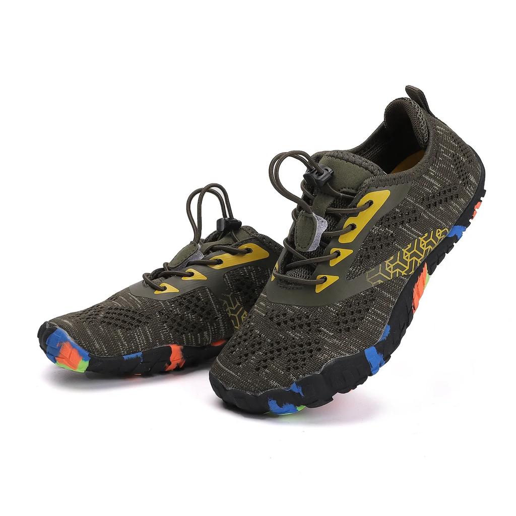 New Children's Aqua Shoes Women Colorful Walking Sports Upstream Wading Sneaker Breathable Mesh Five Fingers Swimming Water Shoe