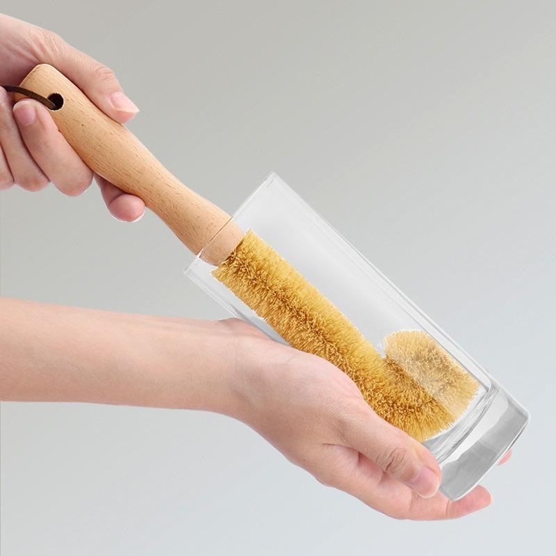 Kitchen Cleaning Brush Natural Coir Brush Hemp Fiber Non-stick Skillet Brush Oil Degreasing Dish Washing Cup Pot Brush
