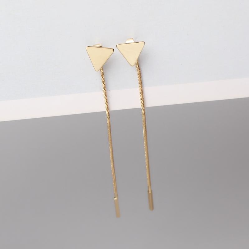 New Fashion Simple Triangle Earrings Tassel Chain Long Earrings For Women Ear Line Boucle D'oreille Femme Valentine's Day Gift