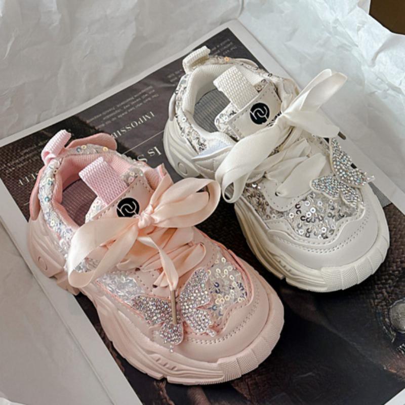 Dámské sportovní boty Jaro a podzim Motýlek Dětské táty boty pro střední a velké děti Prodyšné ležérní boty pro miminka