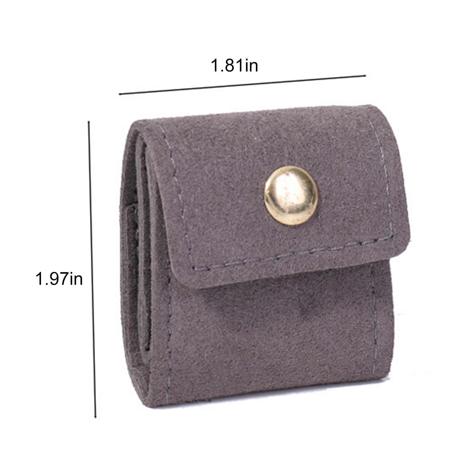 

Jewelry Storage Organizer Bag with Buckle Multifunctional Travel Jewelry Pouch for Rings Earrings Necklaces Gifts for Girl Women сірий