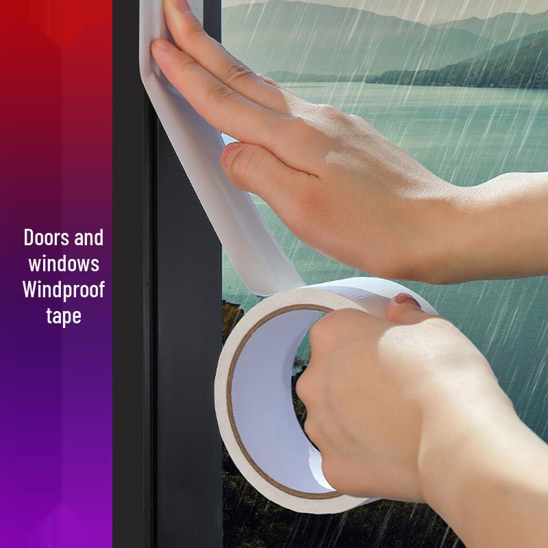 Samolepicí okenní těsnicí páska: Větruodolná, Chladuvzdorná, Odolná proti vlhkosti, Nezanechává zbytky, Páska s vysokou viskozitou pro ochranu proti průvanu.