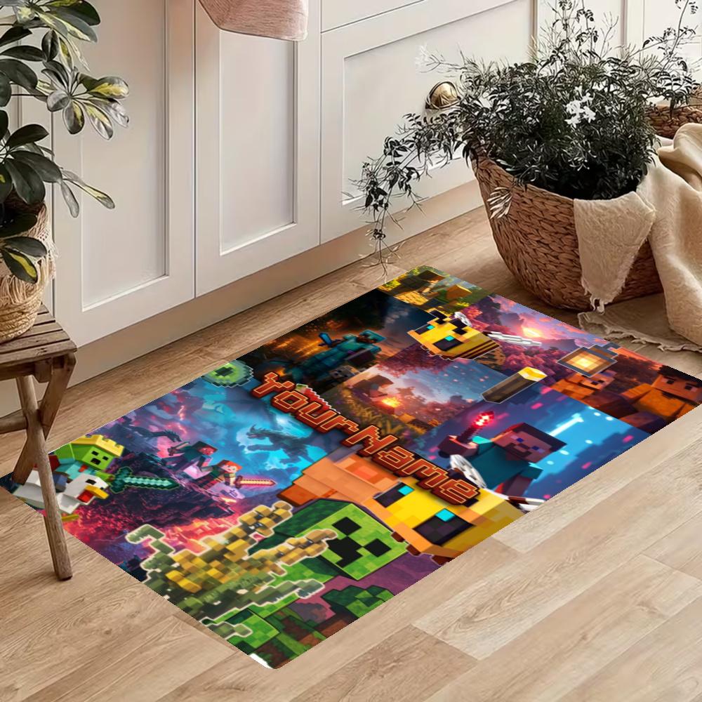 Minecraft Customize Your Name Kitchen Rug Runner Rug Laundry Mat Hallway Entryway The Best Gift Choice