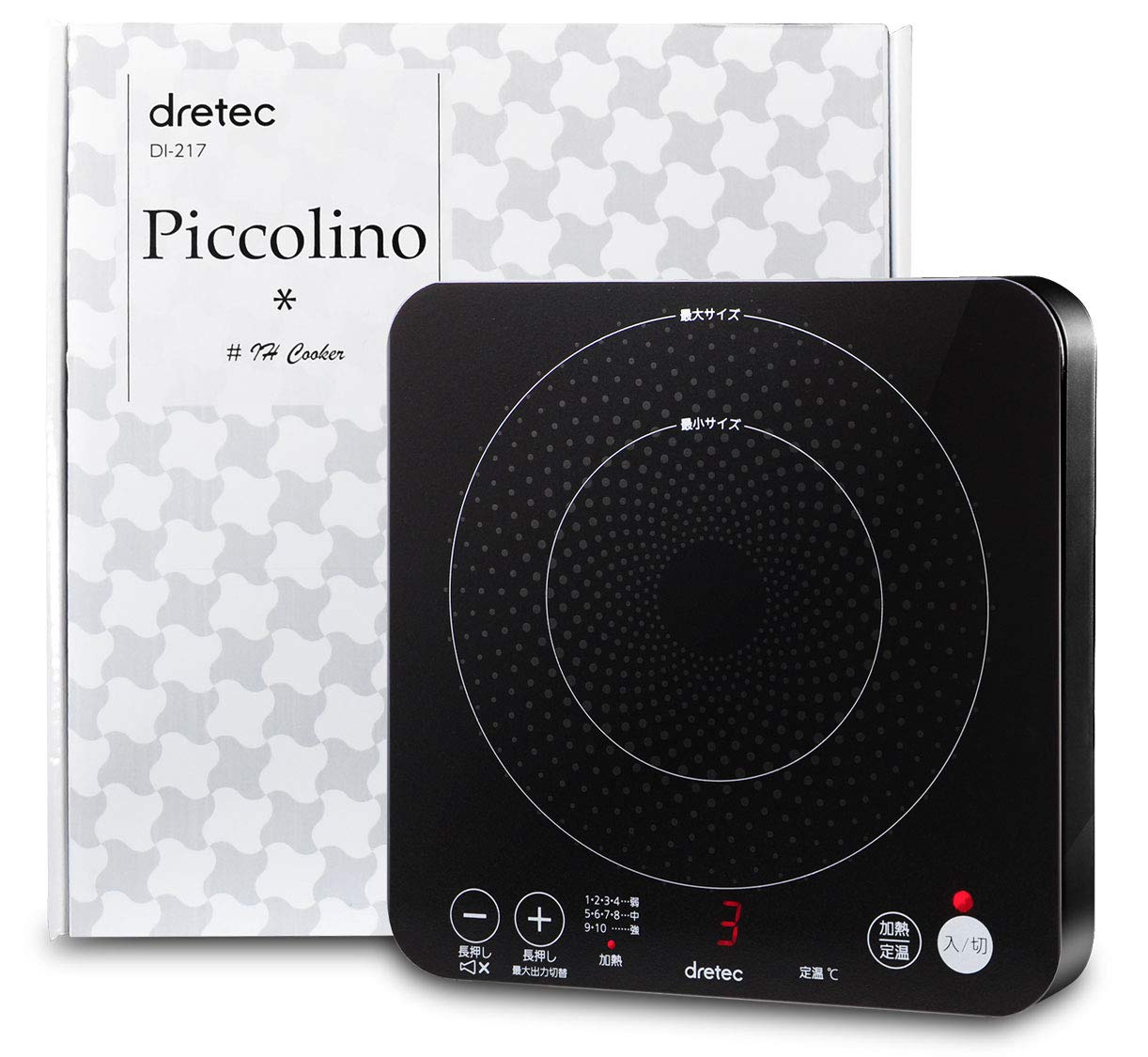 

dretec IH Cooktop, Single-Serve, Single-Burner, Tabletop, Compact, Portable, Stylish