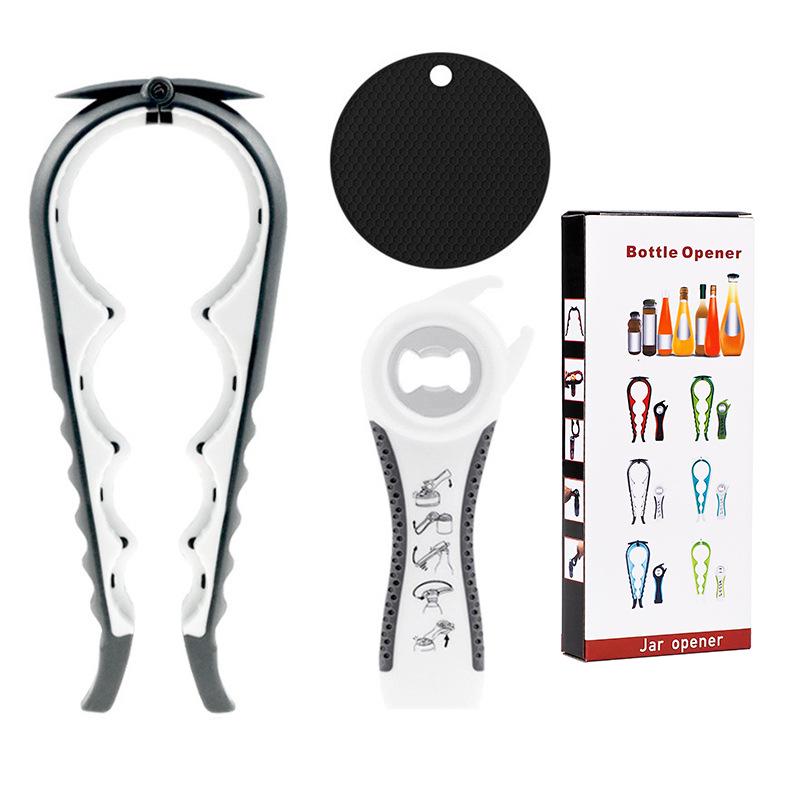 Multi-Tool Kitchen Set: Can Opener, 5-in-1 Beer Opener, 4-in-1 Bottle Opener, Twist-Off Lid Opener