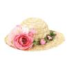 Woven Hat for Dog Hat for Wearing 3Pcs Pink Flower Style