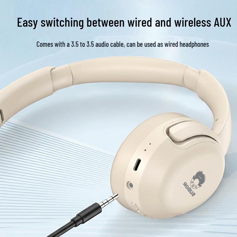 Xiaobawang Wireless Bluetooth Noise-Cancelling Over-Ear Headset