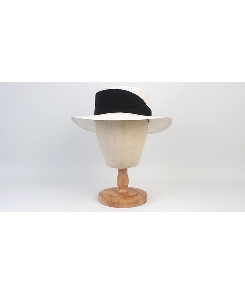 Bold Line White Panama Hat