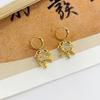 Ping An Lock Earbud New Chinese Style Light Luxury High-end Temperament Elegant Earrings Earrings