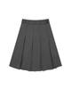 Moa Laced Pleated Midi Skirt (Gray)
