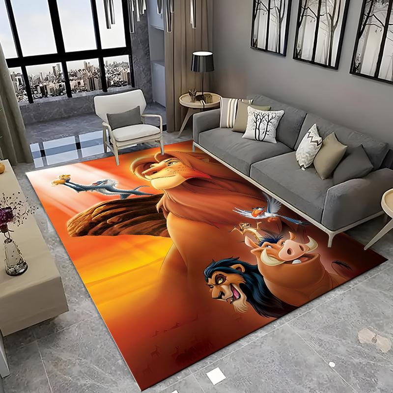 1PC The Lion King Pattern Carpets Bedroom Play Mats Rugged Bedroom Decor Carpet Living Room Mat Children's Room Area Carpet