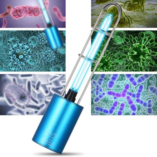 Rechargeable UV Ozone Light Tube Sterilizer Disinfection Bulb Kill Bacteria Lamp