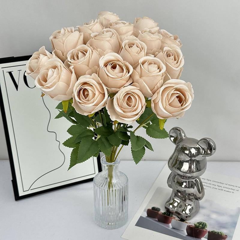 Elegant Flower Rose With Silk Texture For Wedding Photography Home Decor