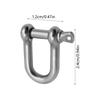 D Ring Shackles 10-Pieces Stainless Steel D-Shaped Bow Shackles Rigging Safety Equipment Tool For Survival Camping