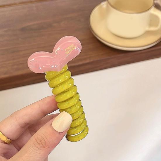 4Pcs Women Hair Ropes Non-Damaging Spiral Hairbands Reusable Non-Slip Ponytail Holders Hair Accessories