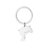 1 Pair Creativity Cute Stainless Steel Cartoon Cat Keychain Couple Animal Matching Key Ring Pendants Valentine Friendship Gift