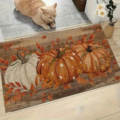 Halloween Pompoen met Angstaanjagend Gezicht Deurmat Voordeur Ingang Inch Welkomstmat voor Tuinterras Huis Veranda Decoratie