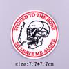 Punk Embroidery Patch Iron-On Patches For Clothing Thermoadhesive Patches On Clothes Letters Flame Embroidered Patch For Clothes
