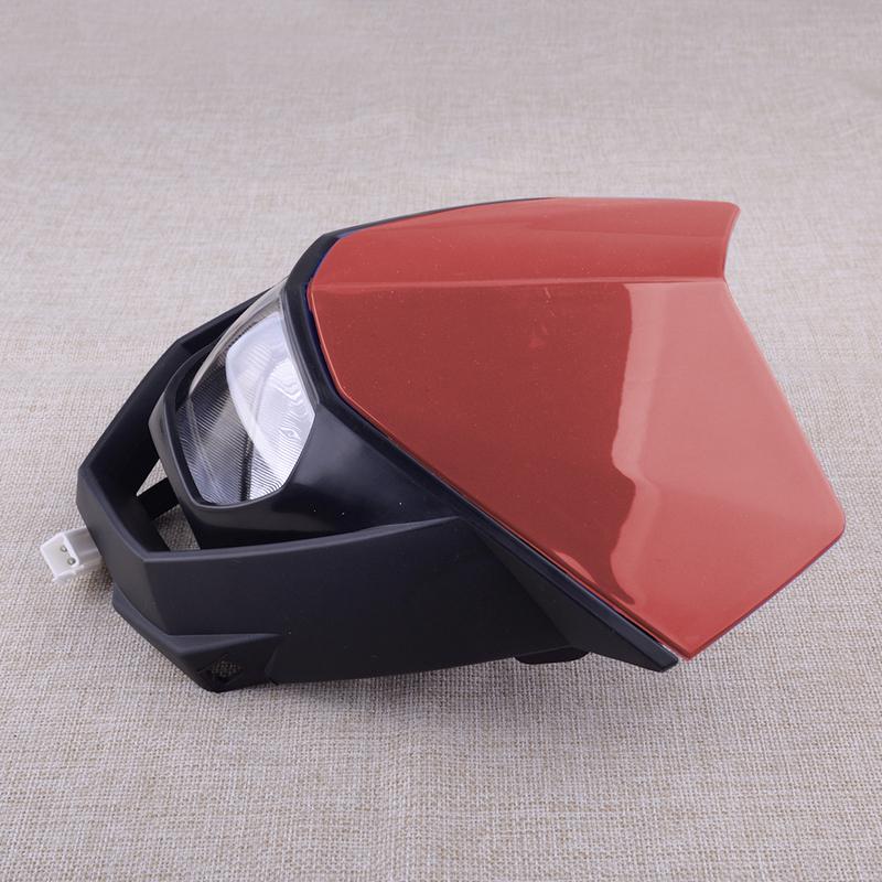 Red Motorcycle 12V Dirt Bike Front Headlight Headlamp With Fairing H4