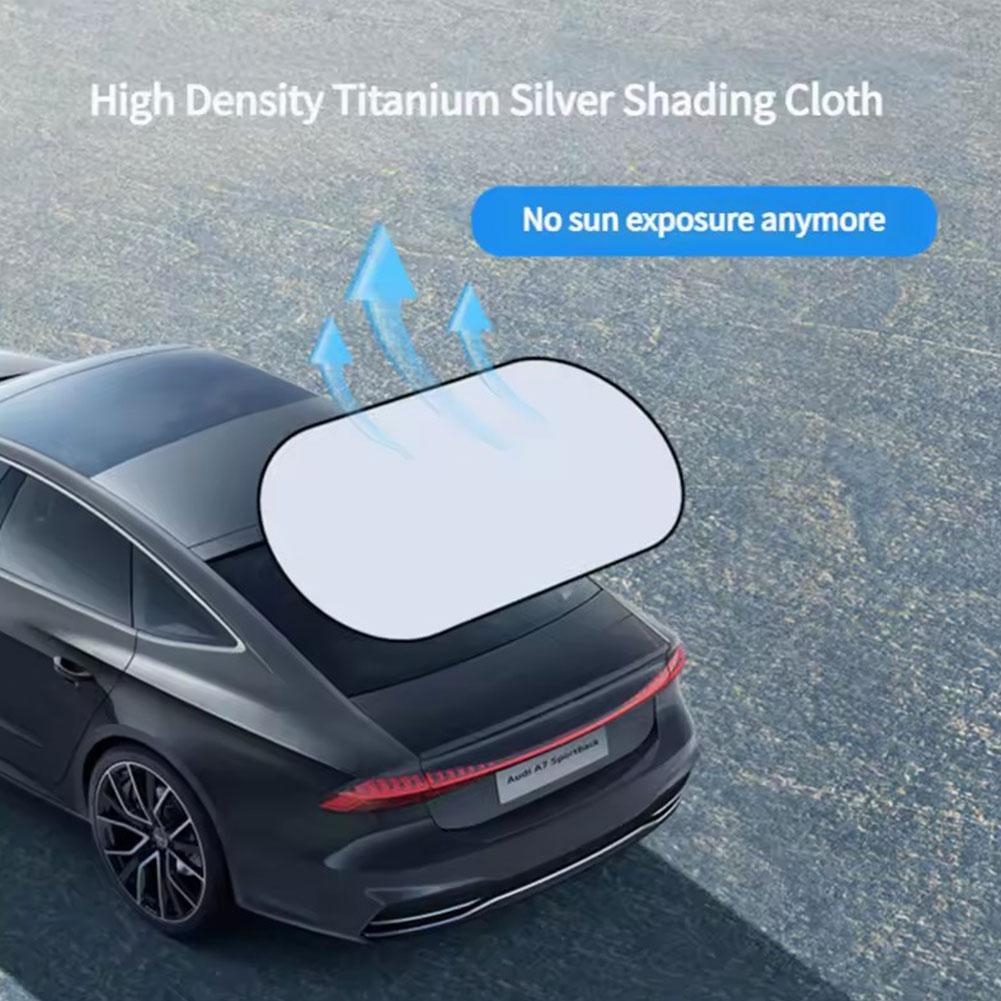 Car Titanium Silver Sun Visor Sunshade UV Protector Reflective Fabric Car Window Sunshade Front Rear Back Window Summer Protect