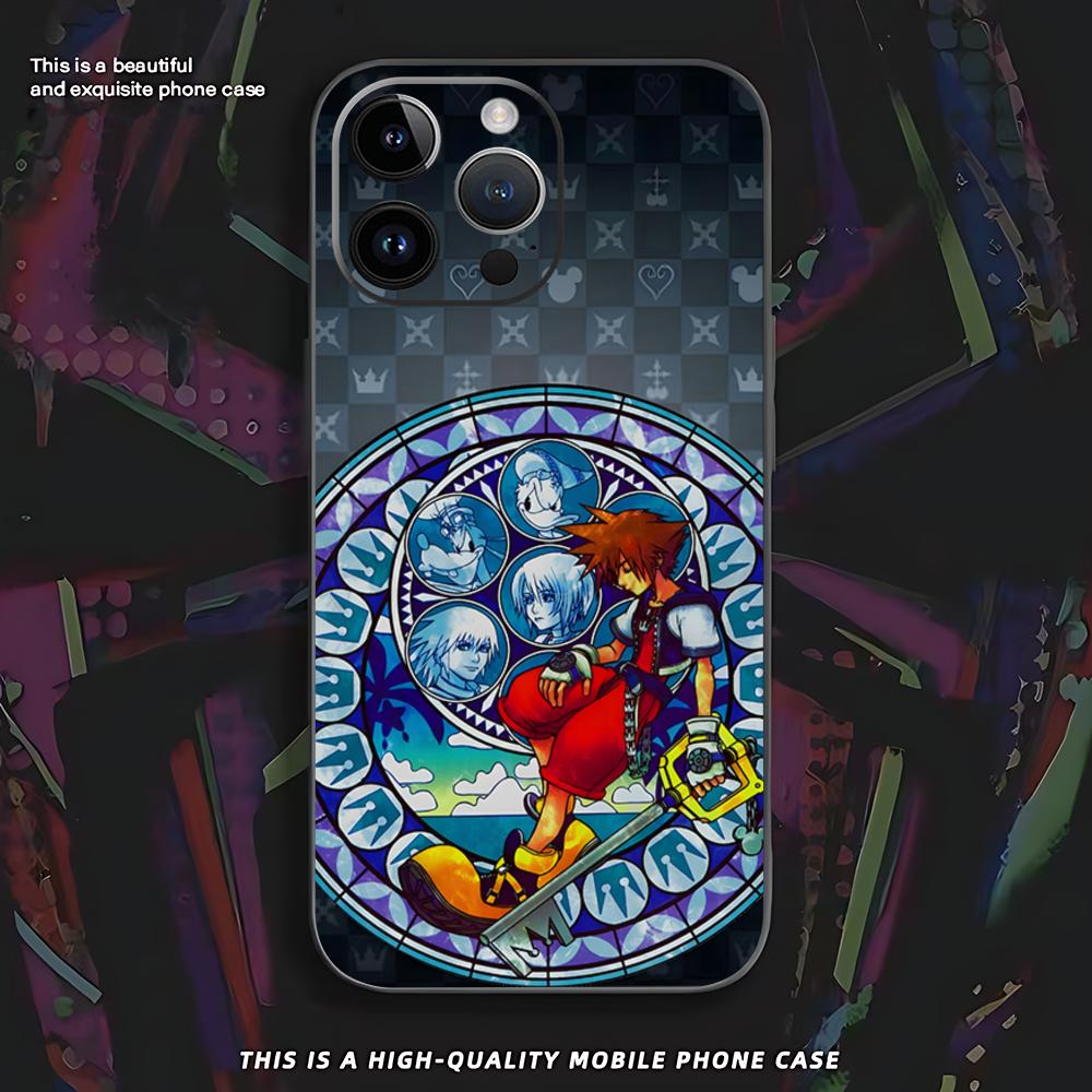 Hot Kingdom Hearts Game Phone Case For iPhone 16 16e 15 14 13 12 11 XS XR Plus Mini Pro Max Soft Black Shockproof Cover