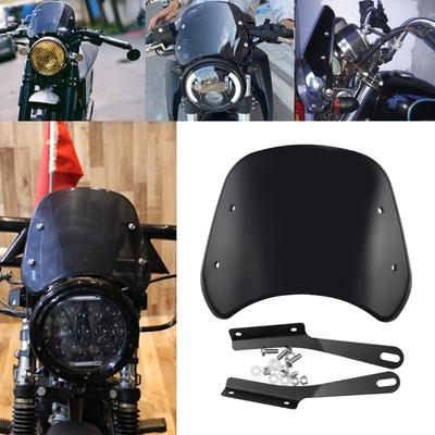 Motorcycle Windscreen Windshield Wind Deflector for 5''-7" Headlight Motorbike Modification Accessory Easy Installation