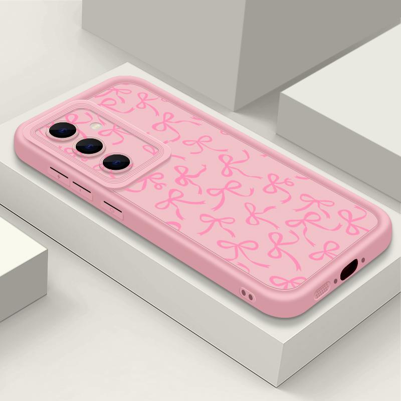 Silky Buwknots Print Case For Samsung S26 S25 Ultra S24 S23 Plus S22 S21 FE A54 A15 A25 A35 A55 A16 A26 A36 A56 A17 A27 A37 A57 5G Shockproof Cover