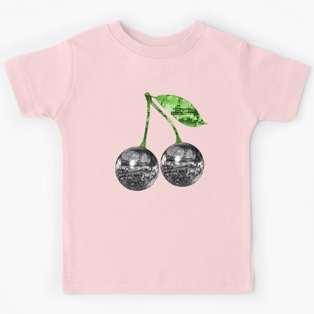 Pair of Silver Disco Ball Cherries Kids T-Shirt 110