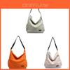 Borsa a Spalla in Tela Minimalista Urbana da Donna con Chiusura a Zip per Uso Quotidiano
