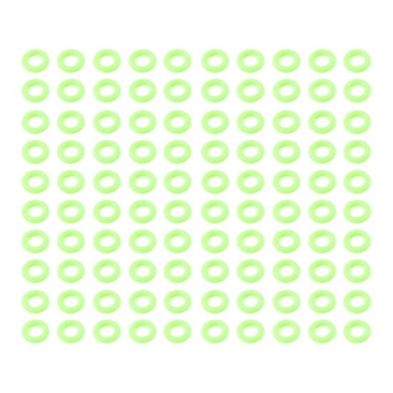 

100 шт. Кільця для кілків намету 15 мм Світловідбиваючі кільця для кілків Ground Stake Circle Флуоресцентні петлі для кілків намету Аксесуари для кілків туристичного намету 100pcs