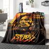 Bob Marley Personalized Text Blanket Throw Customizable Blanket Comfortable Suitable for Chair Living Room Seaside Sofa Four Seasons Multipurpose