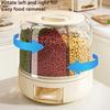 360 Degree Rotating Rice Dispenser Sealed Dry Cereal Grain Bucket Dispenser Moisture-proof Kitchen Food Container Storage Box