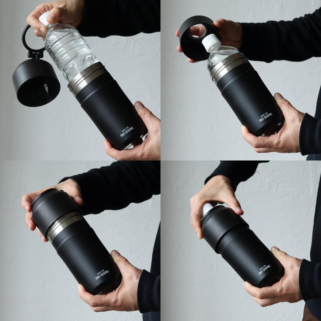 POST GENERAL Water Bottle Holder with Warranty [Official Manufacturer] Double-Wall Manufacturer's (Black)