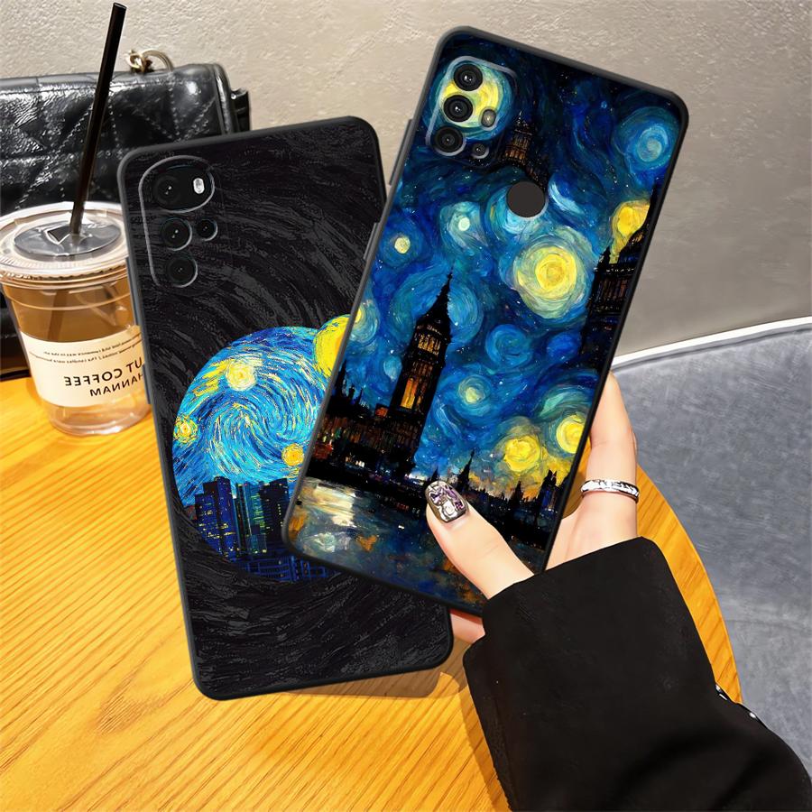 Case for Motorola Moto G51 G73 Edge 20 Pro 30 Lite G22 Edge40 G50 G60s G53 G30 G52 G32 G71 Phone Cover Creative City Pattern