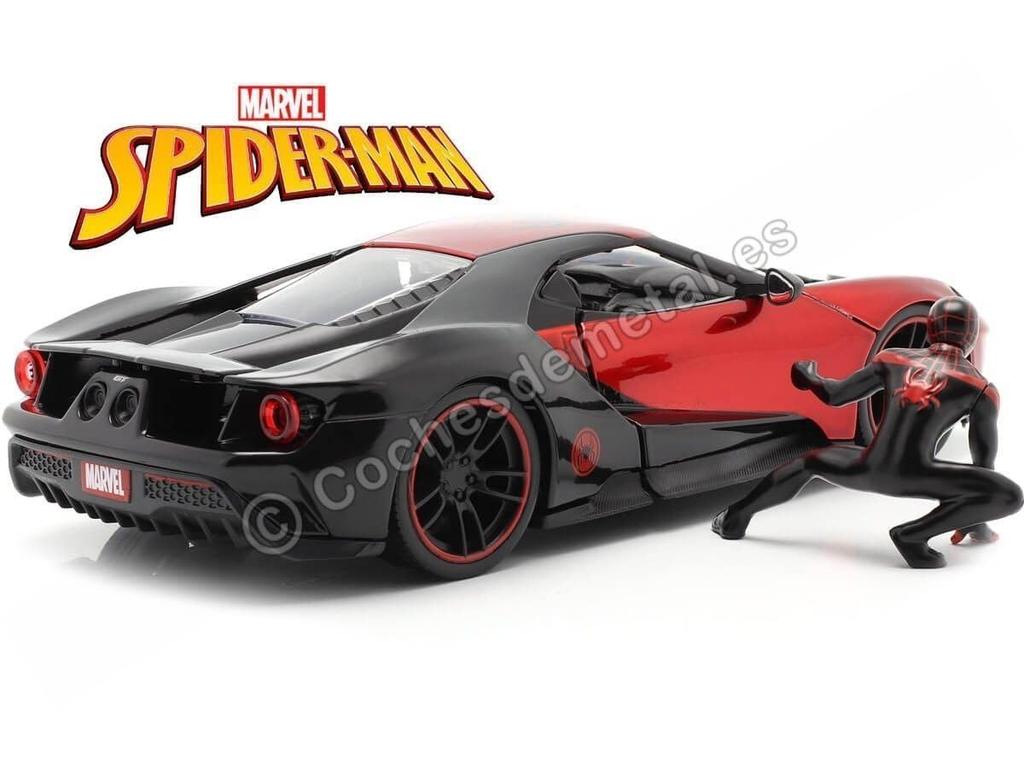 Jada 124 Marvel Spider-Man Miles Morales & 2017 Ford GT Mașină Die-cast cu Figurină
