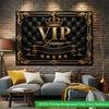 2D Flat Backdrop1pc Gold Crown Theme Design Backdrop Banner Polyester Wall Decor For Living Room Bedroom Office Outdoor Decor Party Holiday