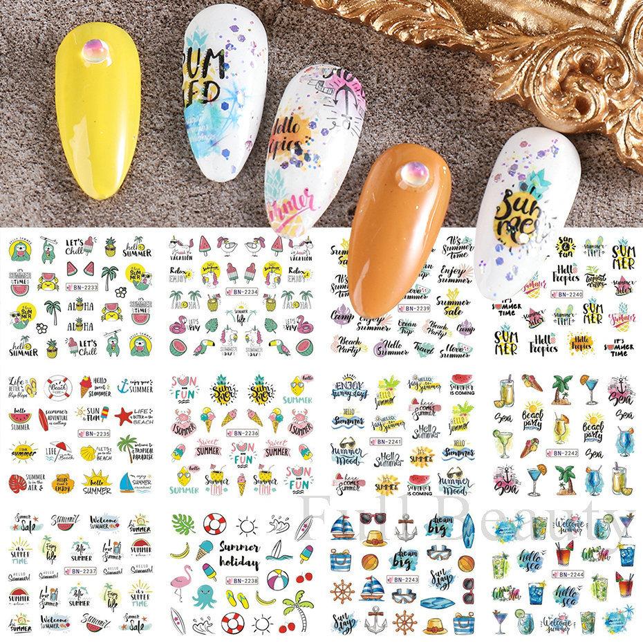 

12 стилей, наклейка для переноса воды, английский абстрактный слайдер, украшение для переноса изображения