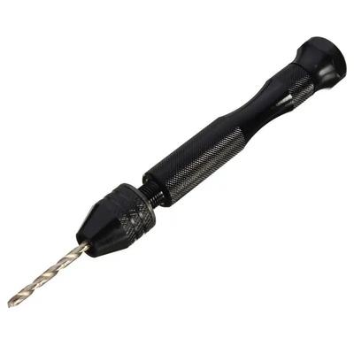 10Pcs Twist Drills Rotary Tools Mini Micro Aluminum Hand Manual Hole Opener and Keyless Chuck.