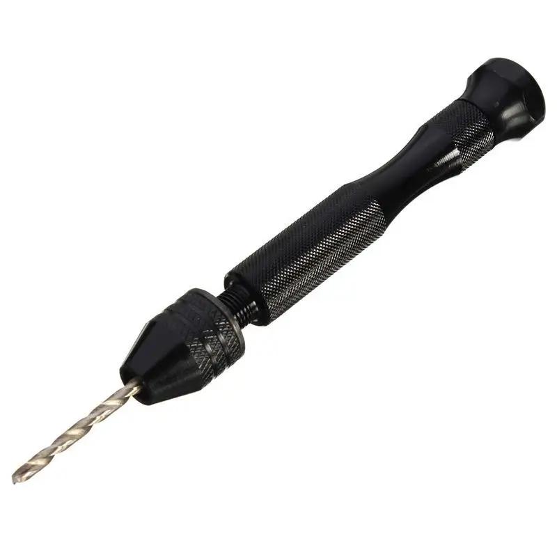 10Pcs Twist Drills Rotary Tools Mini Micro Aluminum Hand Manual Hole Opener and Keyless Chuck.