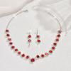 Claw Chain Rhinestone Jewelry Set Crystal Necklace Wedding Party Earrings  Banquet