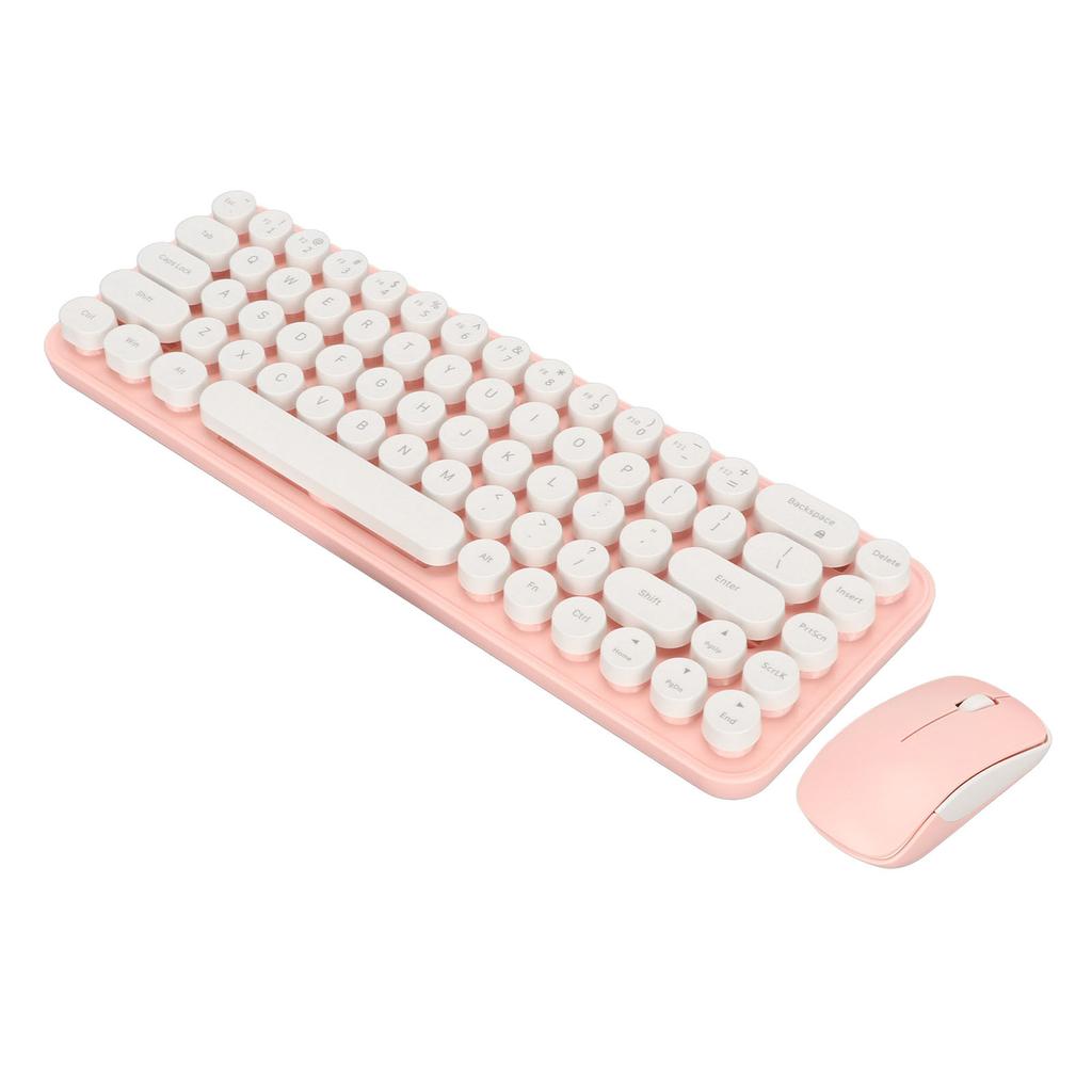 Typewriter Keyboard and Mouse Combo 68 Keys 2.4GHz Stable Battery Powered Retro Typewriter Keyboard for