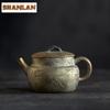 110ml Handmade Gold Color Baked Silver Foil Teapot Vintage Tea Infuser Pot Tea Brewing Kettle With Filter Drinkware Decoration