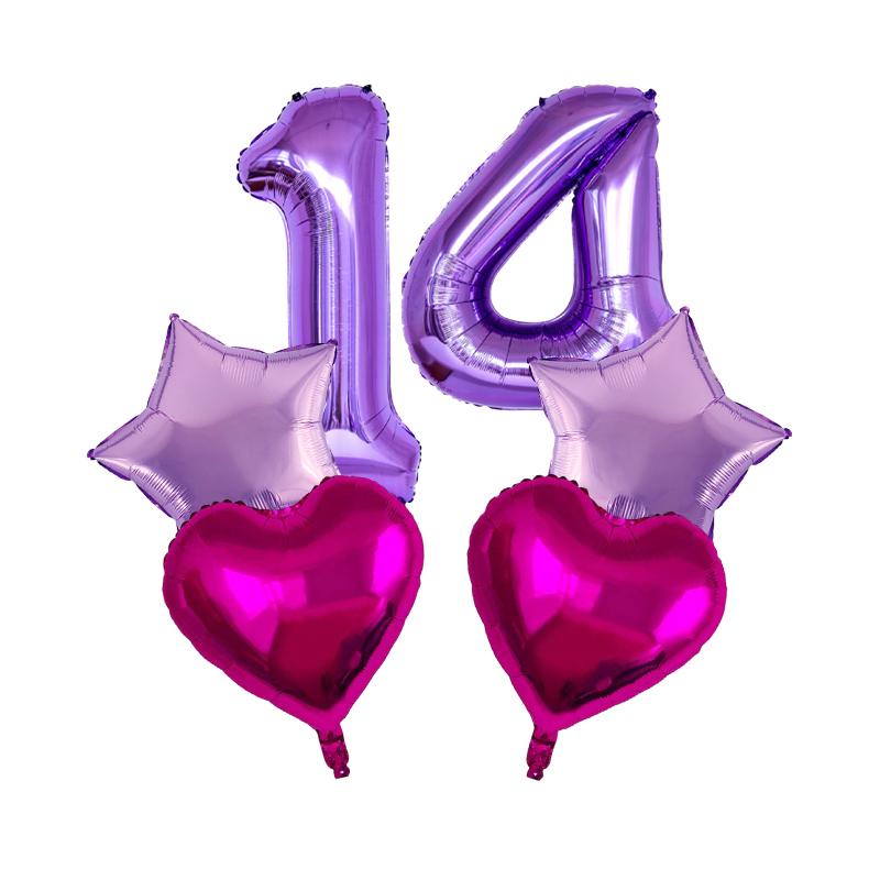 Lot Purple Balloon Set Latex Confetti Balloons Wedding Valentine's Day Globos Baby Shower Birthday Christmas Party Decorations