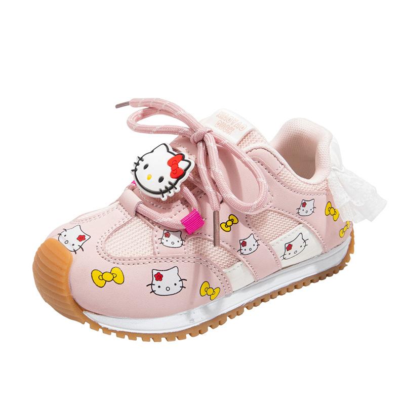 Spring Autumn Girls Mesh Dad Shoes Korean Fashion Casual Sneakers Big Kids Breathable Running Shoes