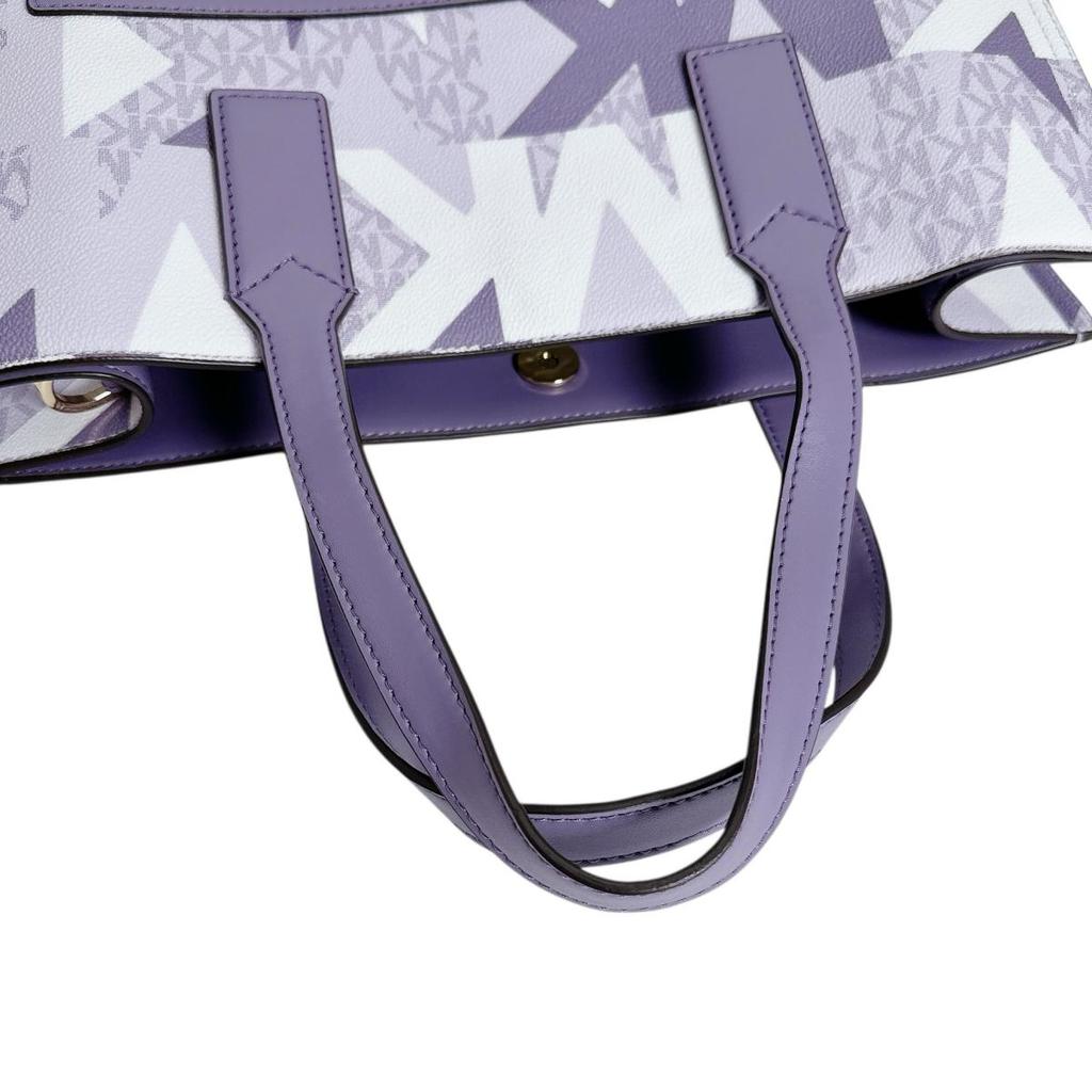 Michael Kors Kenly Shoulder Bag Tote Bag Leather Purple Women 35H1GY9T3T Used