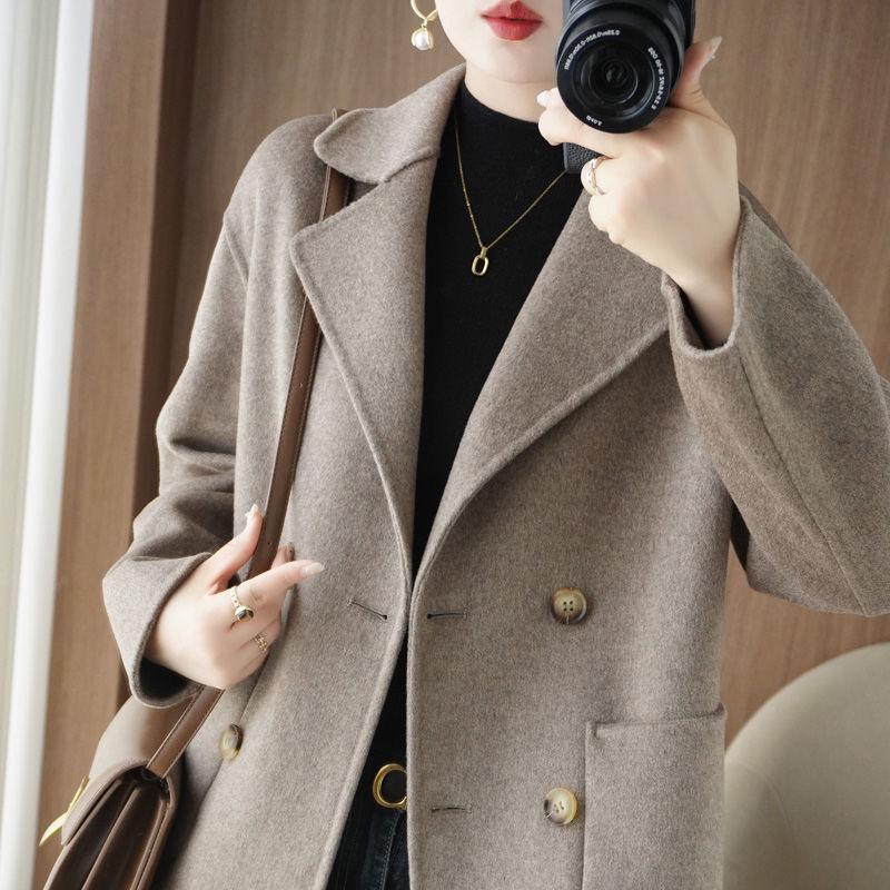 Petite Wool Double-Faced Short Coat - Loose, Chic Style