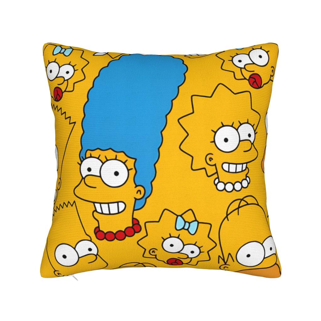 Pillow Cover Funny SSimpsons Green Polka Dot Family Cute Funny Pillow Case For Sofa Couch Bed Living Room Pillowcases