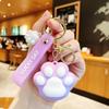 Cute Cat Paw Silicone Keychain 3-Pack