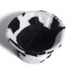 Chi Internet Celebrity Black and White Cow Pattern Bucket Hat Autumn and Winter Plush Warm Shopping Versatile Ins Basin Hat